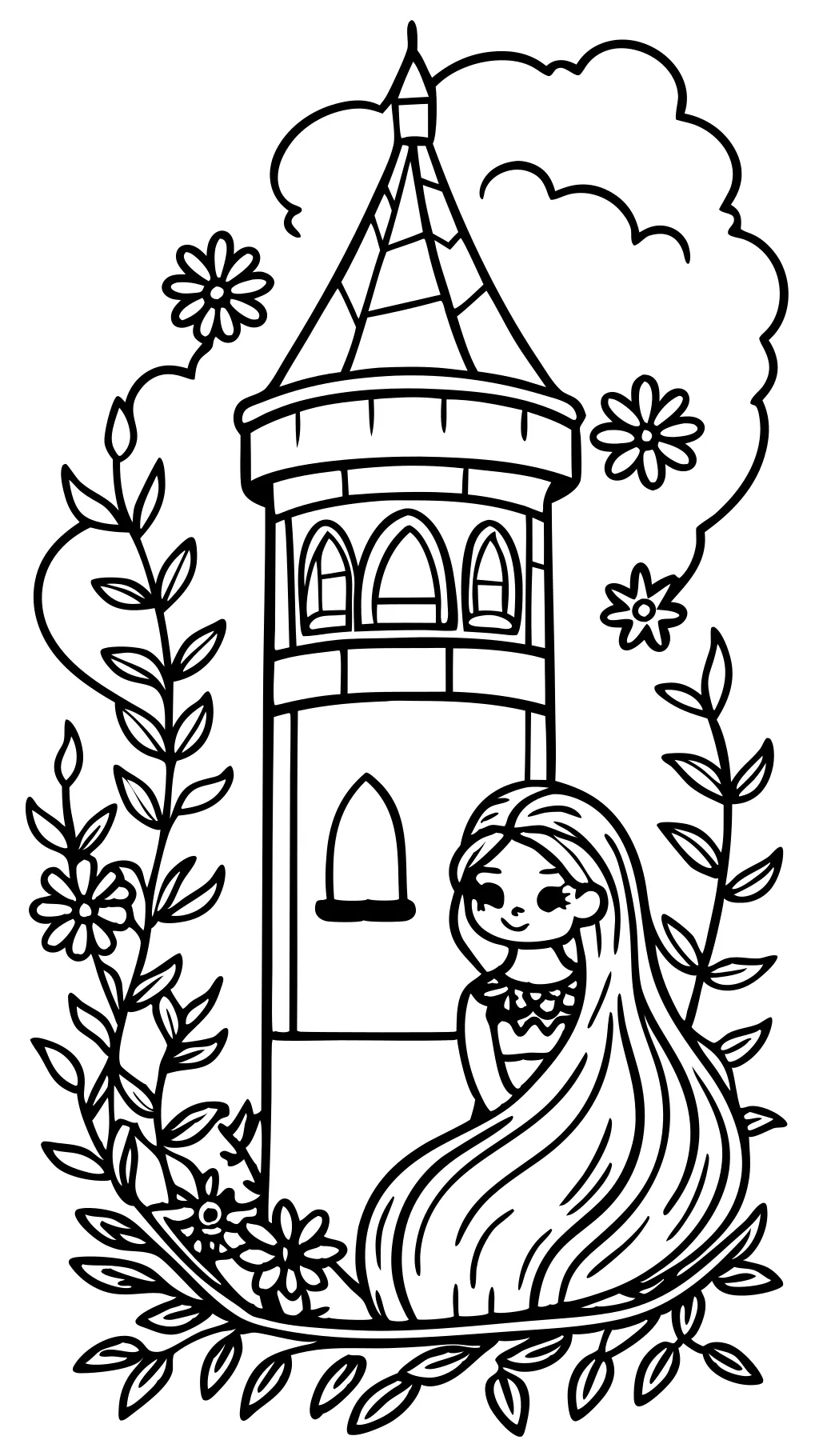 repunzel coloring pages